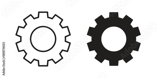 Settings icon vector illustrations. vector glyph flat icons