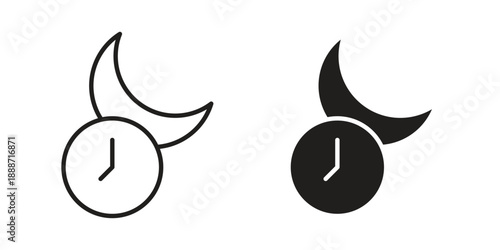 Sleeping time icon vector illustrations. vector glyph flat icons