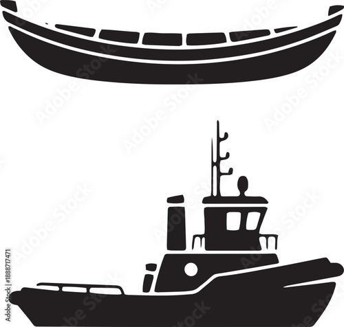 boat illustration silhouette