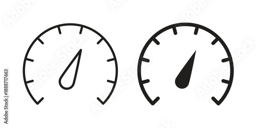 Speedometer icon vector illustrations. vector glyph flat icons