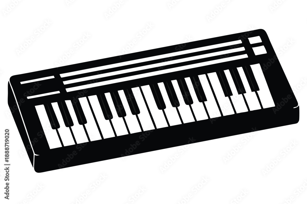 Fototapeta premium keyboard line art silhouette vector illustration