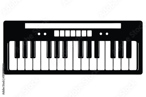 keyboard line art silhouette vector illustration
