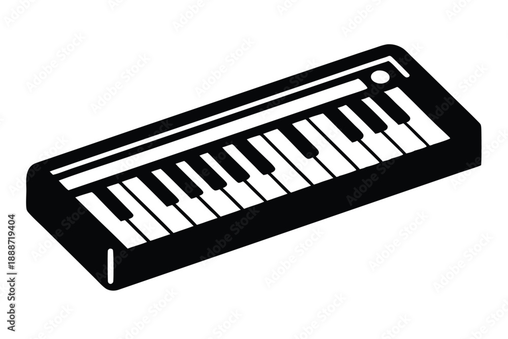 Fototapeta premium keyboard line art silhouette vector illustration