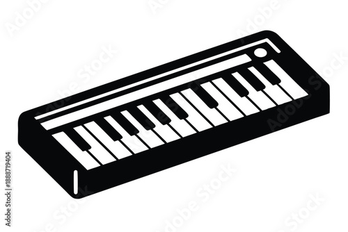 keyboard line art silhouette vector illustration