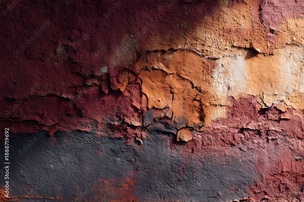 Fototapeta premium Wall paint gradually covers the surface