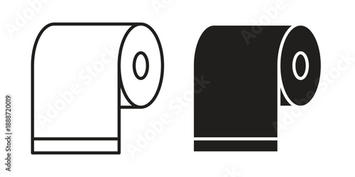 Toilet paper roll icon vector illustrations. vector glyph flat icons