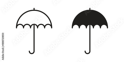 Umbrella icon vector illustrations. vector glyph flat icons