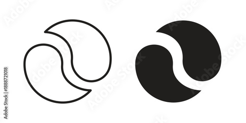Under the eye patches icon vector illustrations. vector glyph flat icons
