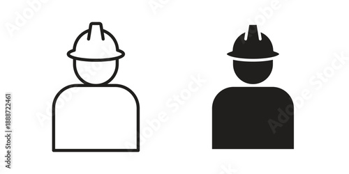 Worker icon vector illustrations. vector glyph flat icons