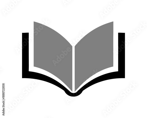 Open book icon. Education reading sign and symbol. Library knowledge logo. Vector illustration isolated on white background.