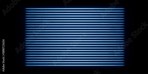Industrial abstract blue background featuring a metallic corrugated steel shutter texture with horizontal striped lines and a light blue metallic pattern for a modern wall backdrop design