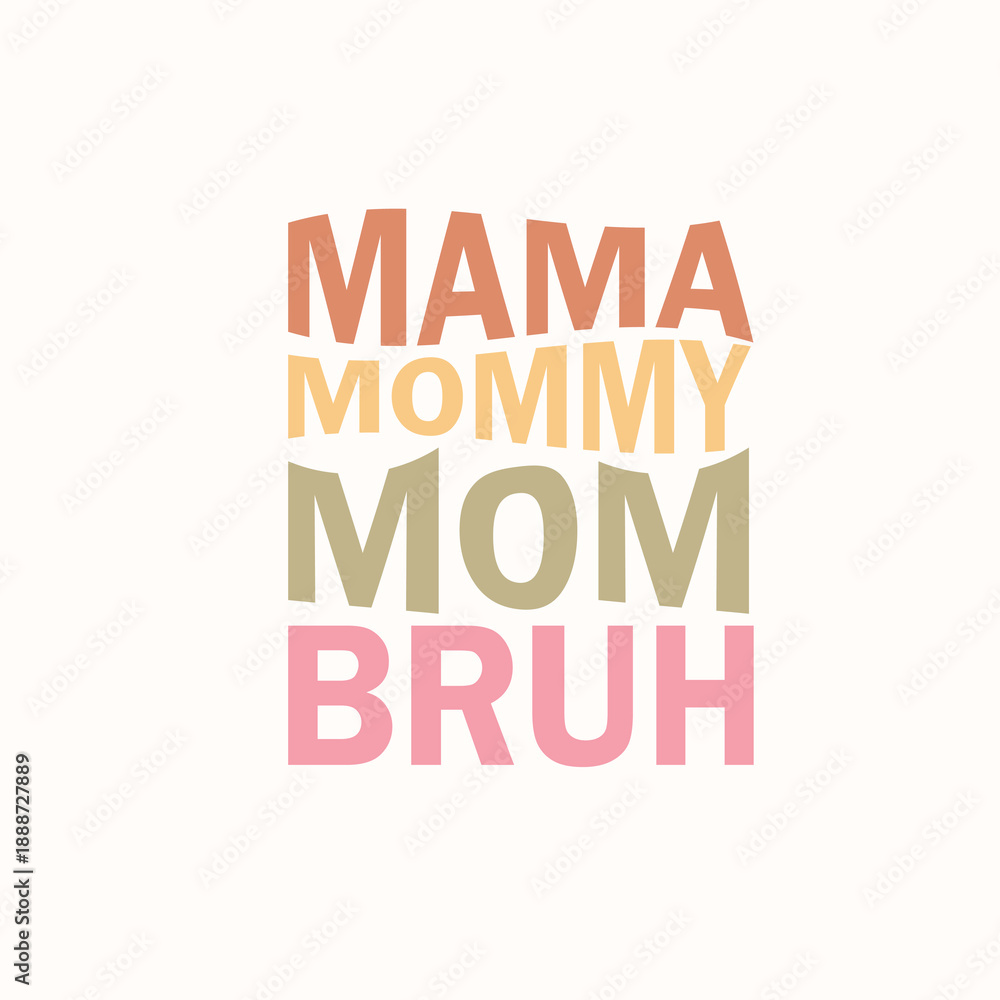 Fototapeta premium Moms Club Typography SVG Vector Illustrator design 