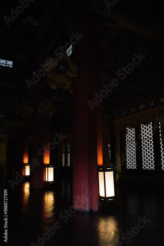 korean temple in autumn