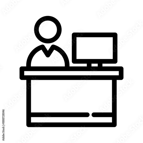 Receptionist from Lodging and Hotel Set