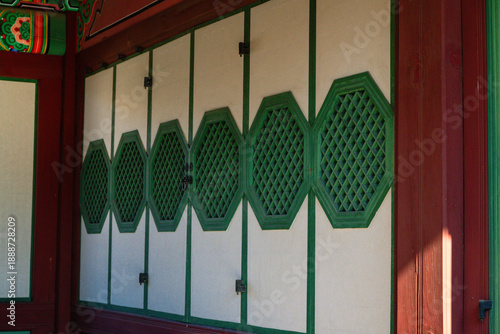 green and red doors