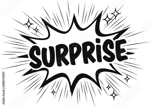 Comic Burst Manga Element With Twinkle Line And Surprise Effect Doodle Starburst Sketch Hand Drawn