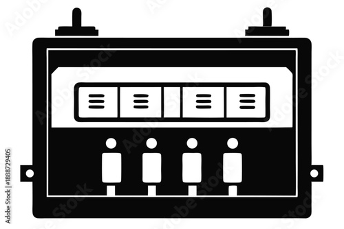 fuse box line art silhouette vector illustration