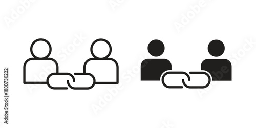 Affiliate link icon vector logo design element. Vector emblem template.