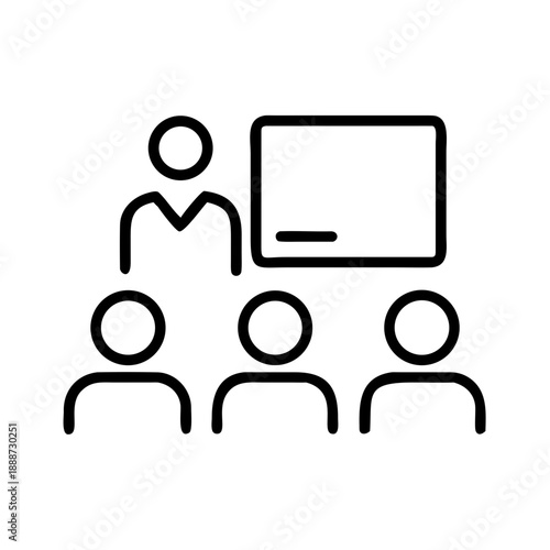 vector icon for a group lesson