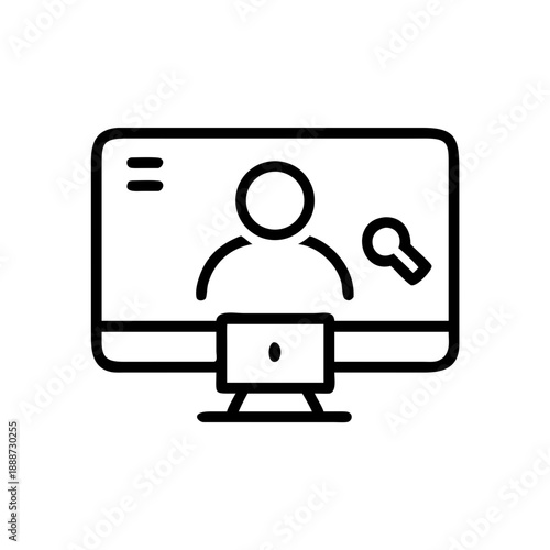 vector icon of the video lesson