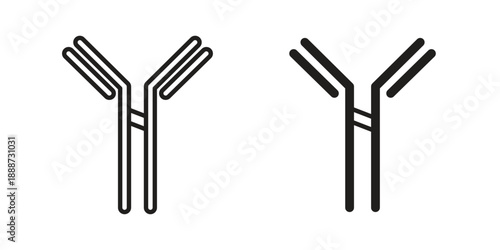 Antibody icon vector logo design element. Vector emblem template.