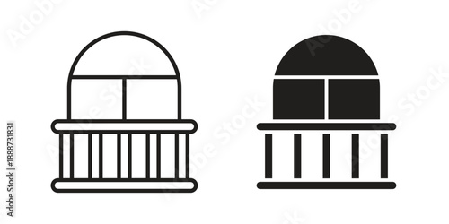 Balcony icon vector logo design element. Vector emblem template.