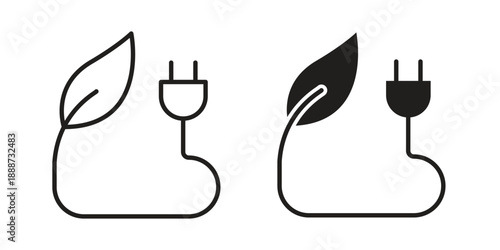 Biomass energy icon vector logo design element. Vector emblem template.