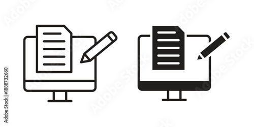 Blended learning icon vector logo design element. Vector emblem template.