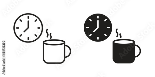 Break icon vector logo design element. Vector emblem template.