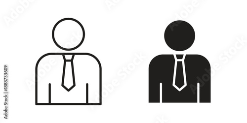 Businessman icon vector logo design element. Vector emblem template.