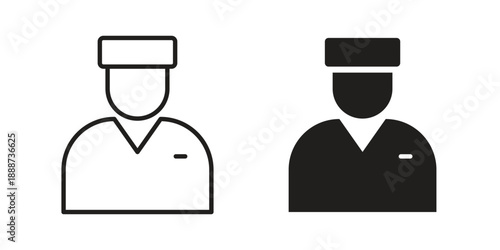 Concierge icon vector logo design element. Vector emblem template.