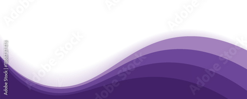 Purple business wave banner on white background, flat purple gradation. wavy background. vector illustration