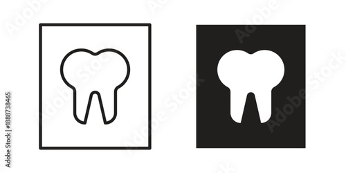 Dental X ray icon vector logo design element. Vector emblem template.