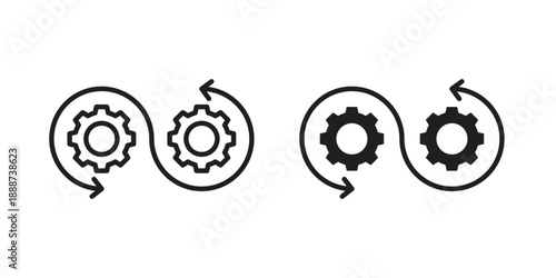 Devops icon vector logo design element. Vector emblem template.