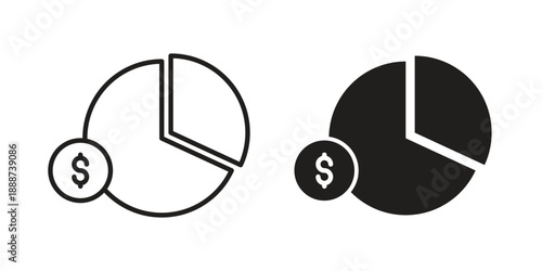 Dividend yield icon vector logo design element. Vector emblem template.