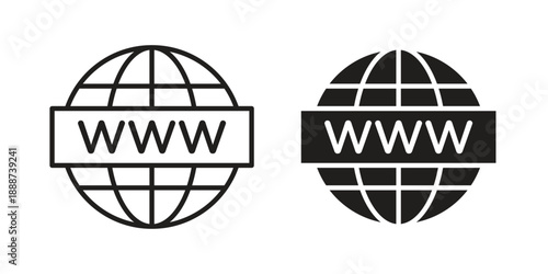 Domain icon vector logo design element. Vector emblem template.