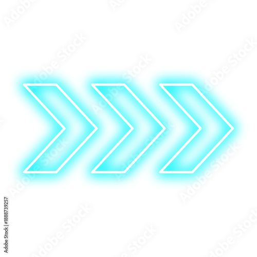 Futuristic Arrow neon lines. Glowing neon light direction. Vector illustration.