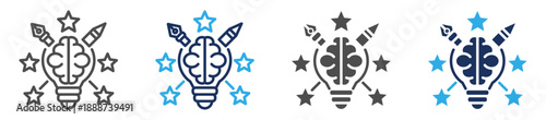 creativity icon sheet with multi concept
