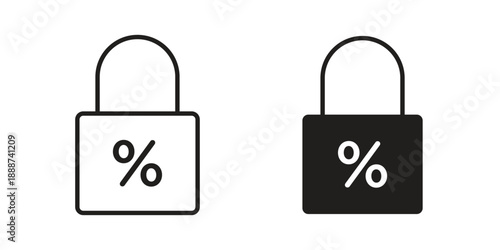 Fixed rate mortgage icon vector logo design element. Vector emblem template.