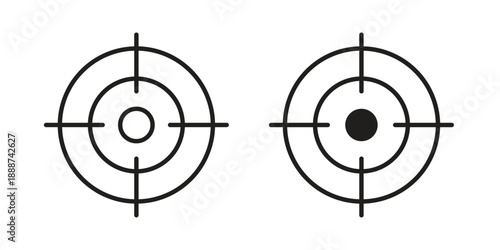 Gun target icon vector logo design element. Vector emblem template.