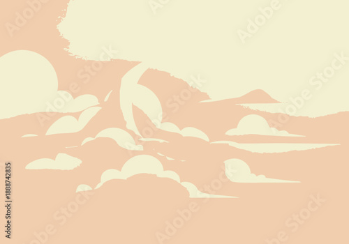 Serene landscape with imagefx, clouds, mountains, and sunlight in a digital illustration via RJ ImageFX Auto