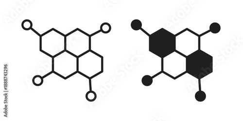 Hormones icon vector logo design element. Vector emblem template.