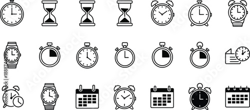 Clock Time Watch Icons