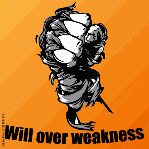 Bandaged Fist Will Over Weakness
