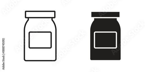 Jar icon vector logo design element. Vector emblem template.