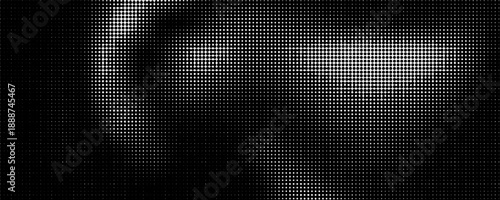 Grunge halftone gradient background. Faded grit noise texture. White and black sand wallpaper.