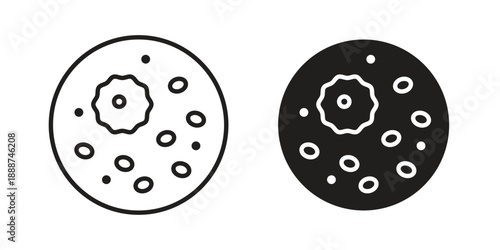 Leukemia icon vector logo design element. Vector emblem template.