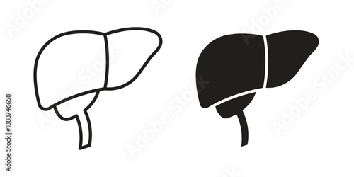 Liver icon vector logo design element. Vector emblem template.