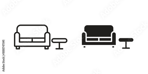 Lounge icon vector logo design element. Vector emblem template.