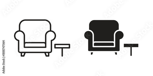 Lounge icon vector logo design element. Vector emblem template.